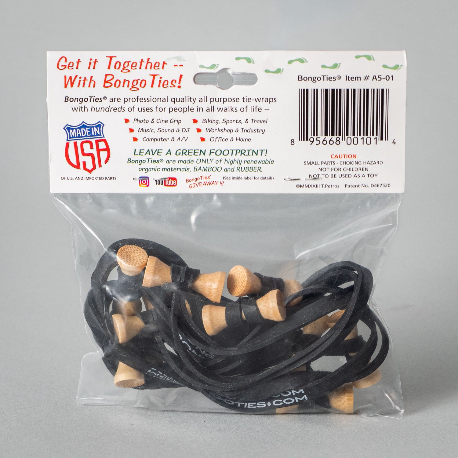 BongoTies - Elastische Kabelbinder 10er Pack - setbedarf