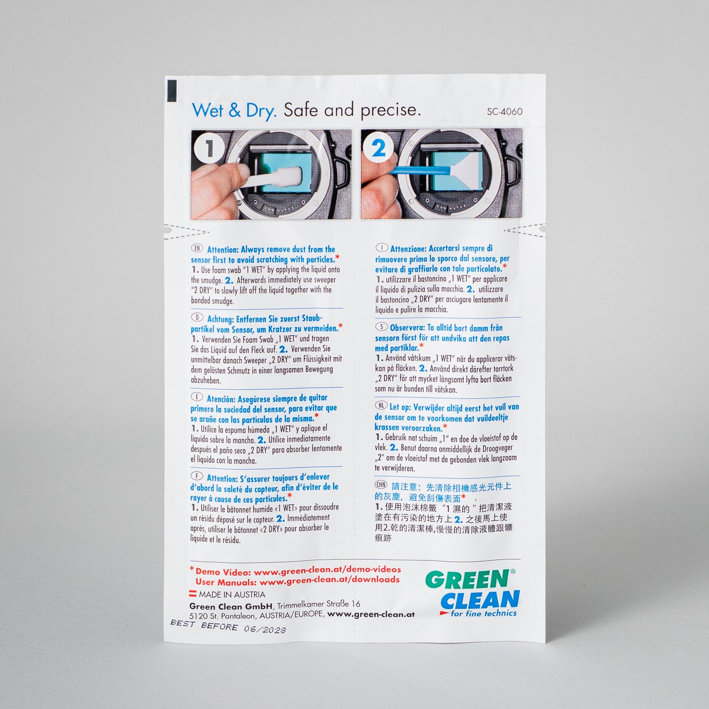 Sensor Cleaning Kit - Wet & Dry Sensor Cleaning Swabs