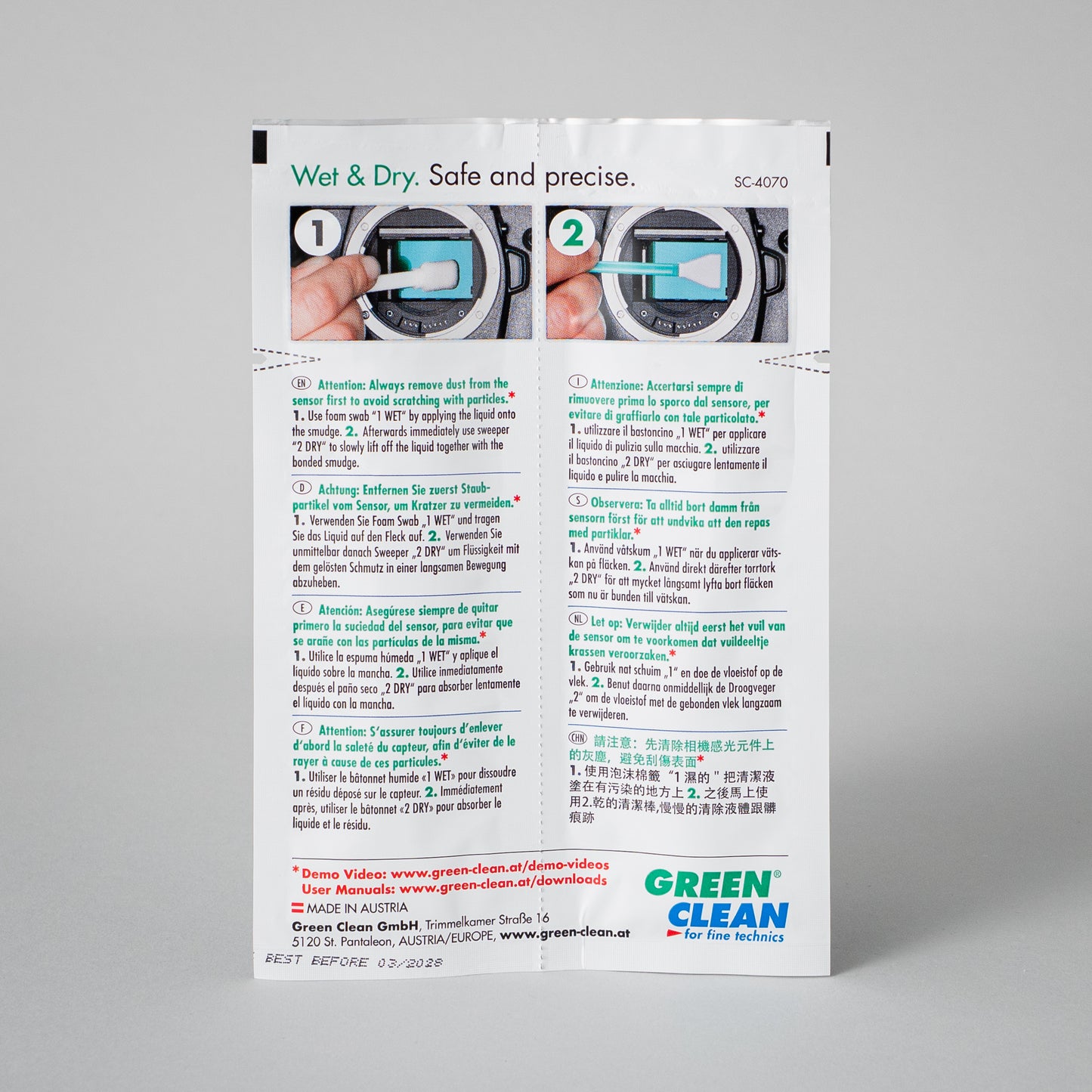 Sensor Cleaning Kit - Wet & Dry Sensor Cleaning Swabs