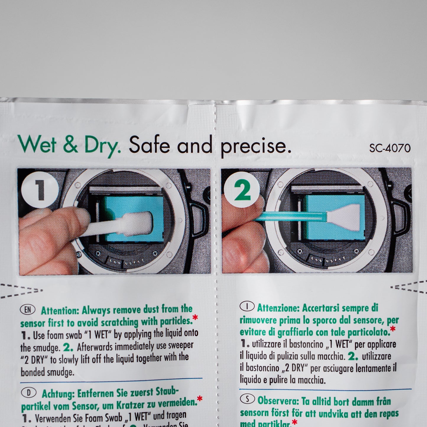 Sensor Cleaning Kit - Wet & Dry Sensor Cleaning Swabs