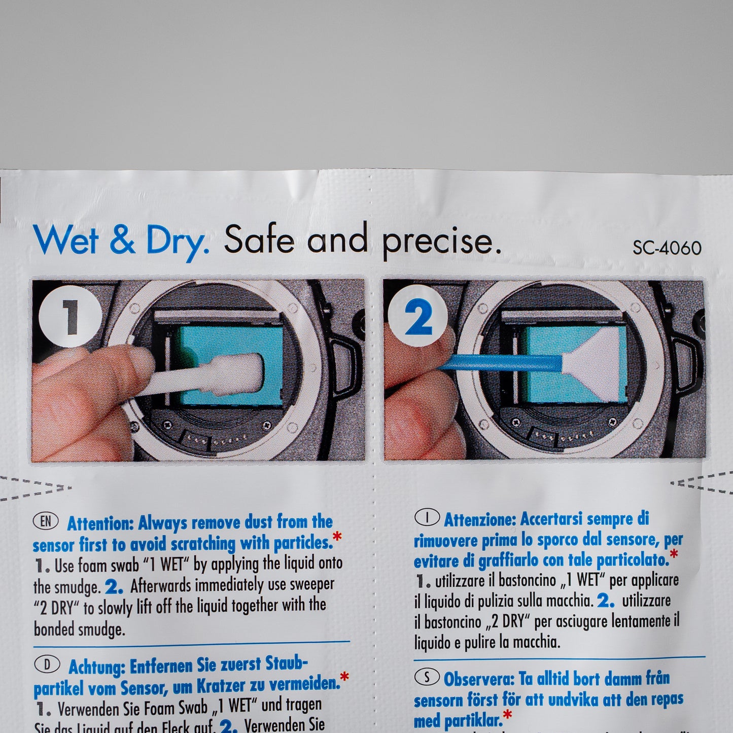 Sensor Cleaning Kit - Wet & Dry Sensor Cleaning Swabs