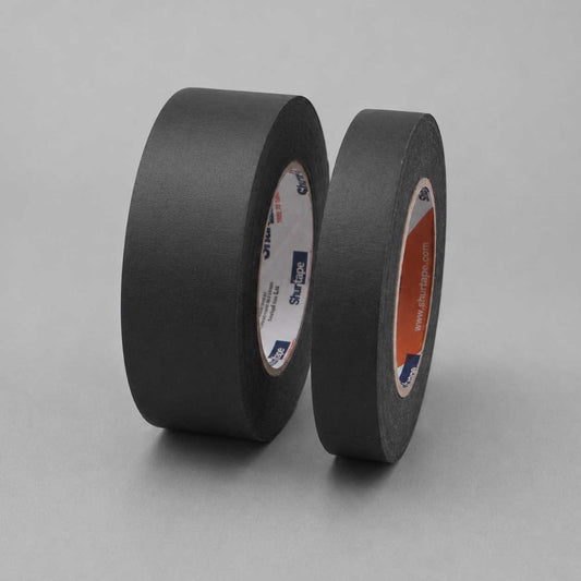 Schwarzes Shurtape CP743 Papertape von setbedarf, 25 mm breit, auf Rolle, ideal für professionelle Klebearbeiten